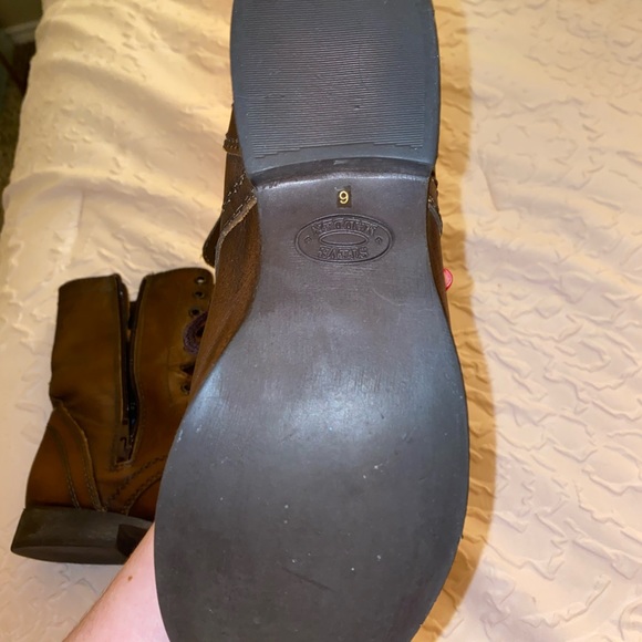 Steve Madden Troopa Brown Leather Combat Boots - Picture 6 of 6